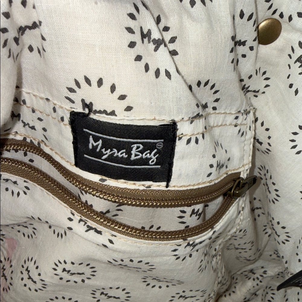 Myra Brown Canvas Tote Bag - Picture 6 of 12